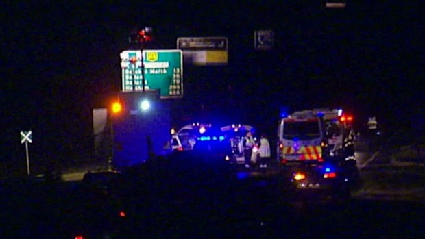 A 14-year-boy has been hit by a car while crossing a highway in Melbourne's west. (9NEWS)