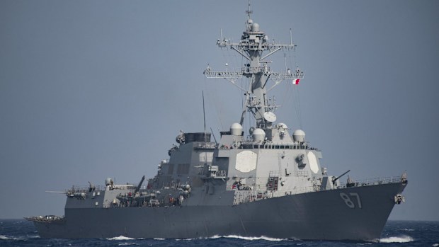 American warship, the USS Mason. (AAP)