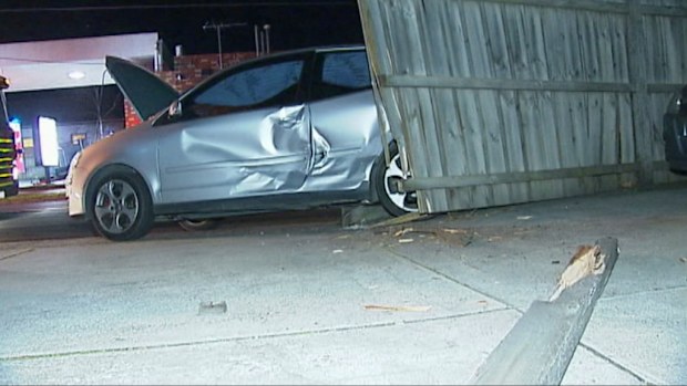 The Bentley suffered extensive damage. (9NEWS)