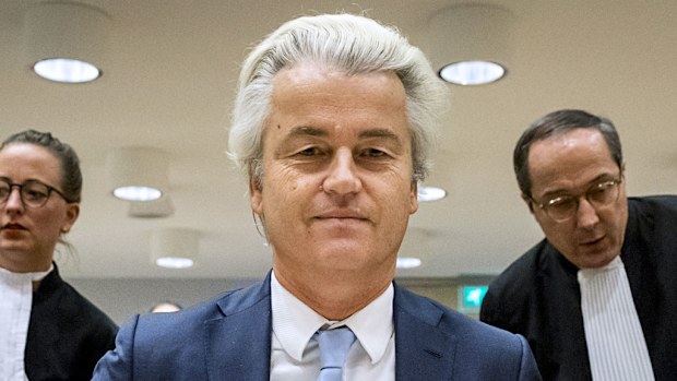 Geert Wilders (C) of the Party for Freedom (PVV). (AFP)