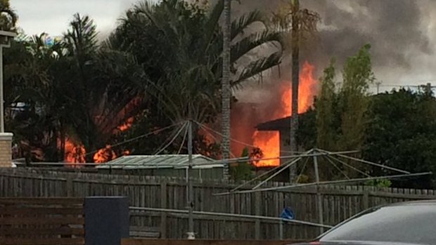 The fire at a Napier Street property. (Supplied)