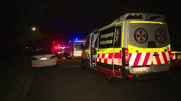 Emergency services at the Bonnyrigg scene. (9NEWS)