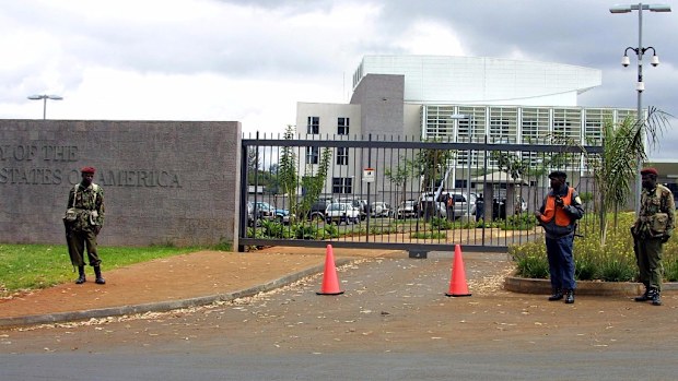 A man has been shot outside the US embassy in Kenya, Nairobi. (AFP)