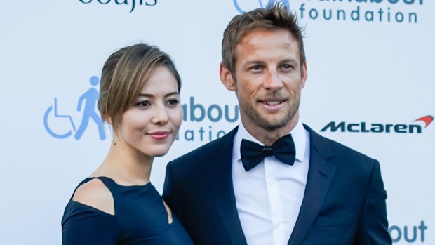 Jenson Button and his wife Jessica have been robbed at a holiday home in Saint-Tropez. (AAP)