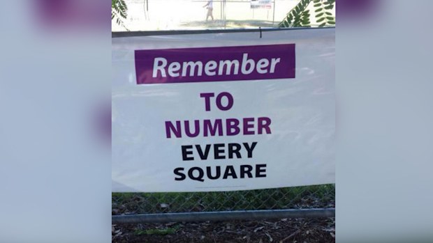 The LNP has failed in its effort to prevent the ALP using these "number every square" signs after the Supreme Court said they were unlikely to deceive voters. (9NEWS)