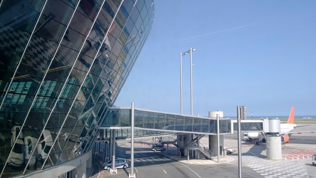 The plane landed at Nice Cote d'Azur Airport in Provence, France. 