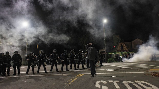 The protests were as a result of the recent deaths of African American suspects. (AAP)