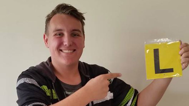 Teenager John Moore gets his learners permit after being he told he might not be able to drive. (TODAY/Facebook)
