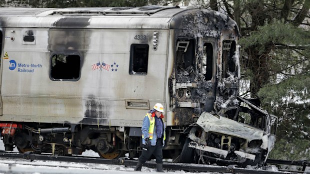The scene of the fatal crash in New York state. (AAP)