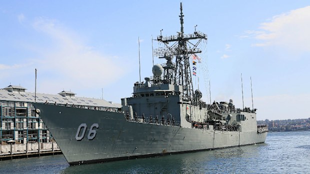 HMAS Newcastle. (AAP)