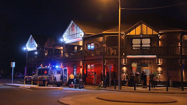 The man fell from the top storey of the pub. (9NEWS)