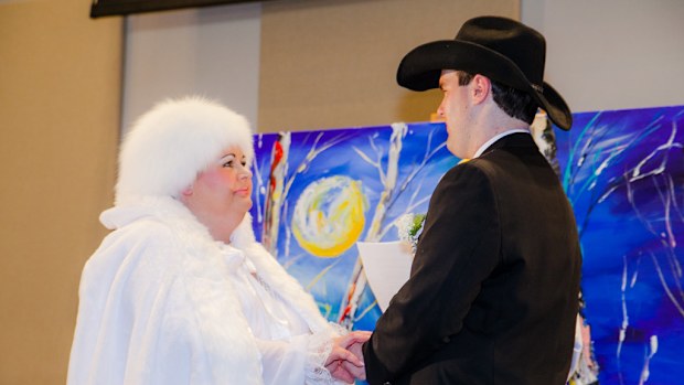 Anita and Abraham held an all-autism wedding. (Kristina Bant Jenkins Photography)
