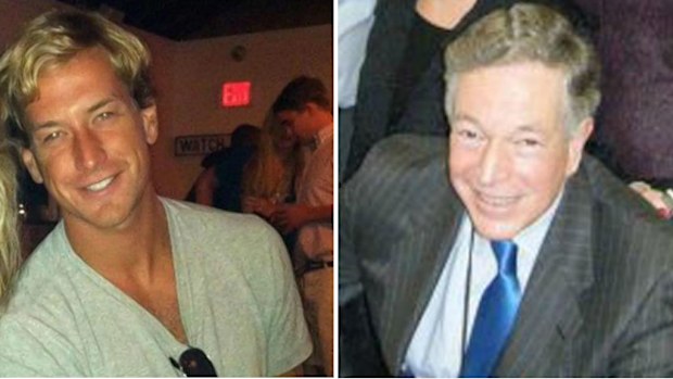 Thomas Gilbert Jnr (left) who is accused of the murder of his father Thomas Gilbert Snr (right). (Supplied)