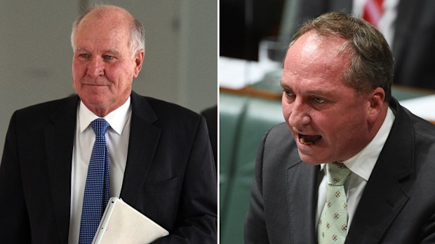 Barnaby Joyce is fighting for his New England seat against rival Tony Windsor. (AAP)