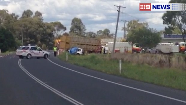 The crash happened at Brookstead, west of Toowoomba. (9NEWS)