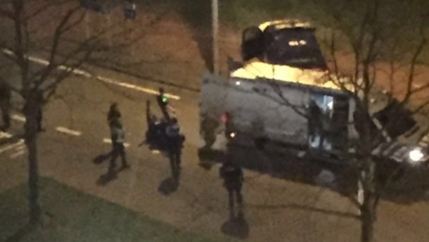 Authorities purportedly used a robot to respond to reports of a suspicious package at Amsterdam's Schiphol Airport. (Twitter / @MiAruba)