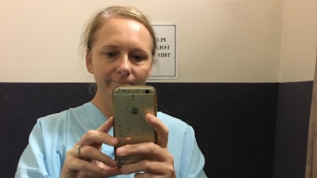 The breast cancer survivor has issued a plea for everyone to stay home.