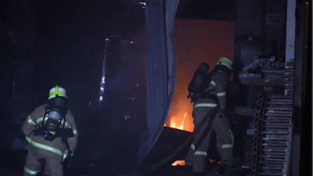 The blaze took 45 minutes to get under control. (9NEWS)