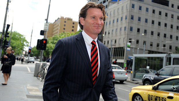James Hird at the Federal Court today for the latest in the ASADA scandal. (AAP)