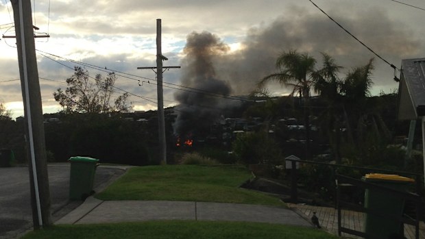 A house has been destroyed by a bushfire in Copacabana. (Corrado Sanna)