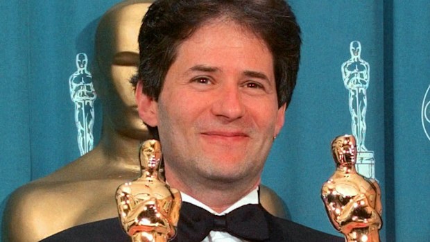 Composer James Horner pictured in 1998 with the Oscars he won for his work on blockbuster film Titanic. (AAP)