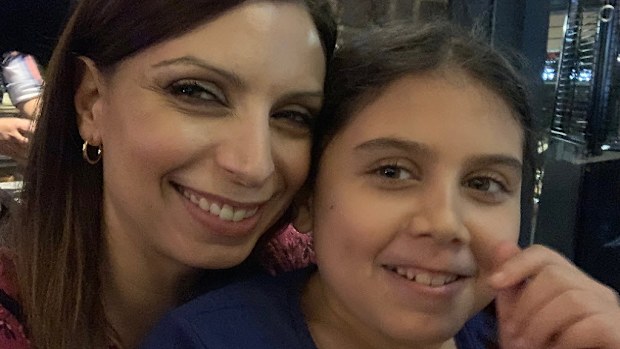 Jo Abi with daughter Caterina, nine.