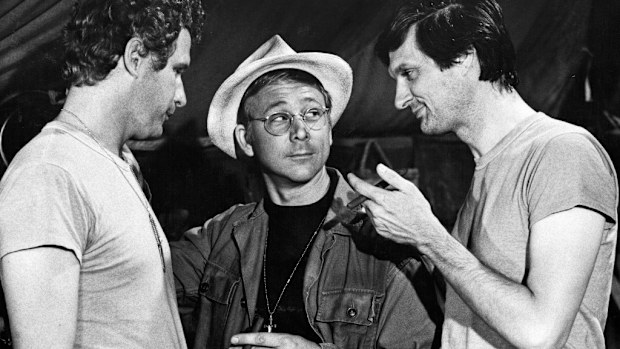 William Christopher (centre), who played Father Mulcahy on M*A*S*H, has died aged 84. (Getty)