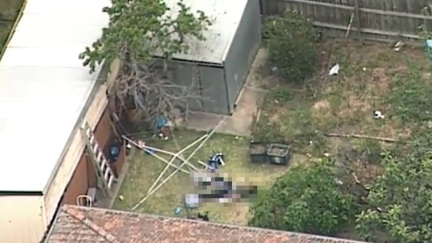Police found the elderly man in the backyard of a Yarraville property. (9NEWS)