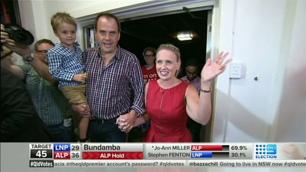 Kate Jones claims victory for Labor in Ashgrove. (9NEWS)