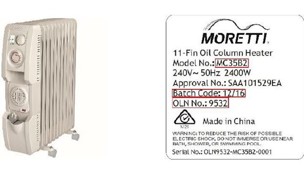 Bunnings has issued an urgent recall for an oil heater. (Supplied)