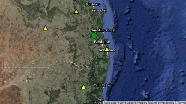 The small tremor struck around 5.30pm (Geoscience Australia/Google)
