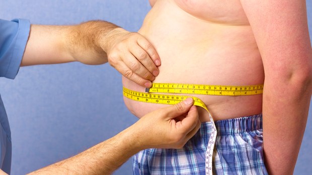 Child stomach being measured