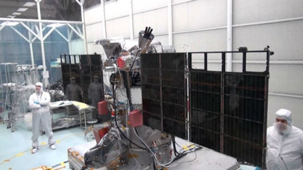 The DSCOVR satellite in construction. (NASA)