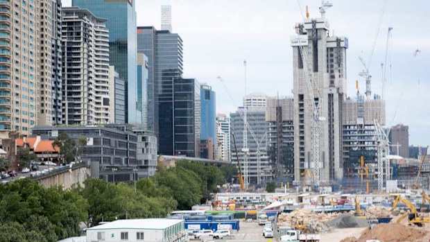 The Barangaroo construction site. (AAP)