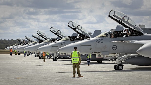 Australia sent 600 military personnel, eight Super Hornet jets and two heavy support aircraft to the Middle East on September 21. (ADF)