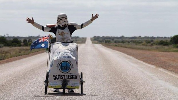 Scott Loxley is walking 15,000km around Australia for charity. (Facebook)