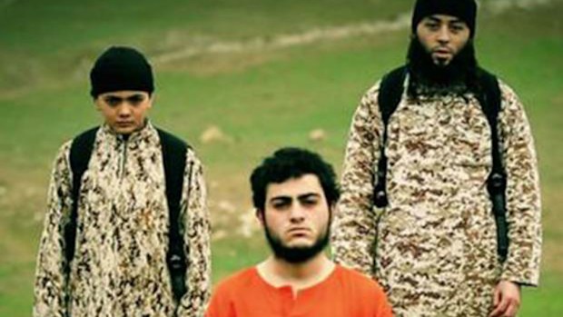 A screenshot of the latest Islamic State video which purportedly shows the execution of an Israeli spy. (Supplied)