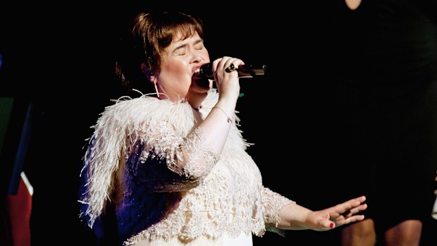 Susan Boyle performs at Segerstrom Center For The Arts on October 16, 2014 in Costa Mesa, California. (Getty)
