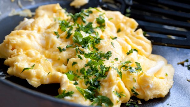 Scrambled eggs finished