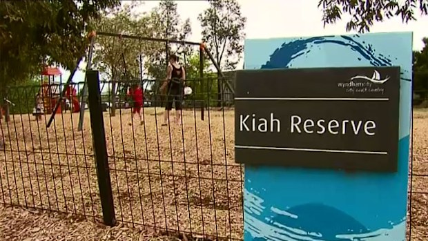 A seven-year-old boy was playing on swings at Kiah Reserve when he was attacked. (9NEWS)