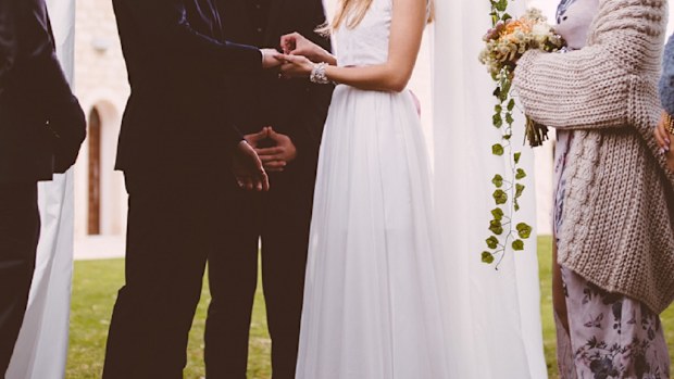 Young couple getting married