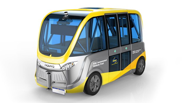 The automated electric bus to be trialed in Perth. (Royal Automobile Club of WA)