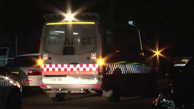 Paramedics treated the victim at the scene for cuts to his hands. (9NEWS)
