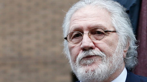 British veteran DJ Dave Lee Travis leaving Southwark Crown Court in London. (AAP)