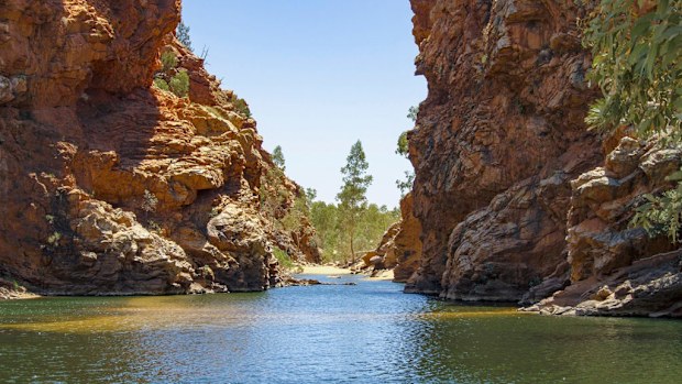 The Ellery Creek Big Hole is described as a "potentially dangerous" waterhole. (Twitter)