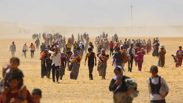 Thousands of Yazidis are fleeing the advance of Islamic State militants. (Getty)