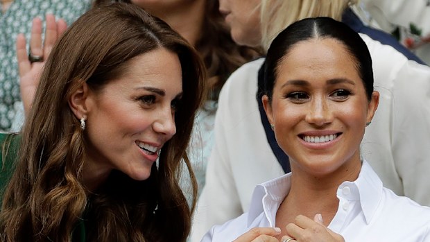 Kate and Meghan Royal Box Wimbledon 2019.