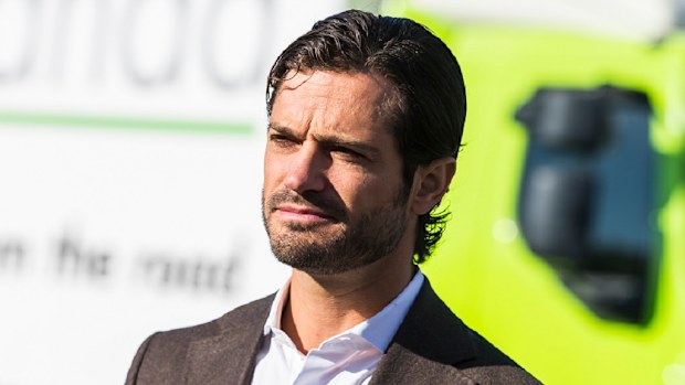 Prince Carl Philip of Sweden during a visit to eRoadArlanda on September 26, 2019 in Stockholm, Sweden. 