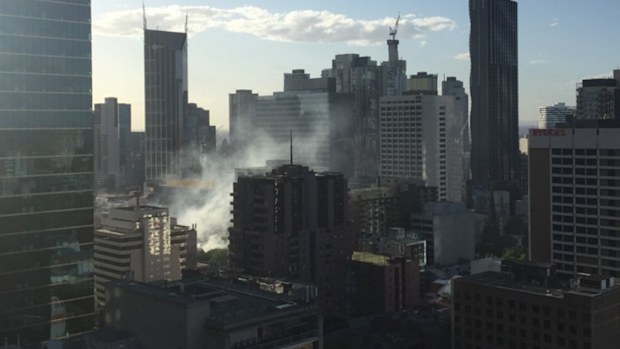 The Chinatown restaurant fire. (Twitter / @rosshill)