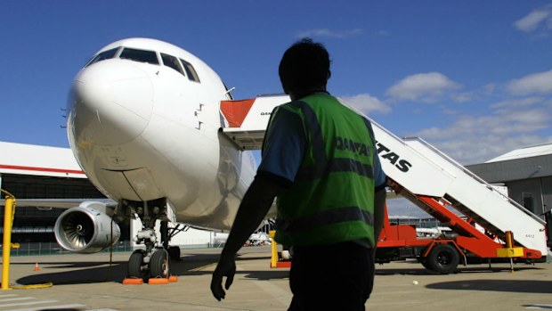 A Qantas Boeing 767 at Sydney Airport. (AAP)